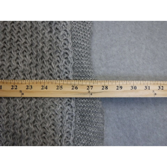 Lauren Conrad One Size Grey & White Open Knit Pullover Poncho - Picture 6 of 7